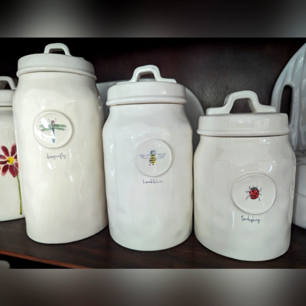 Rae Dunn insect line canister set